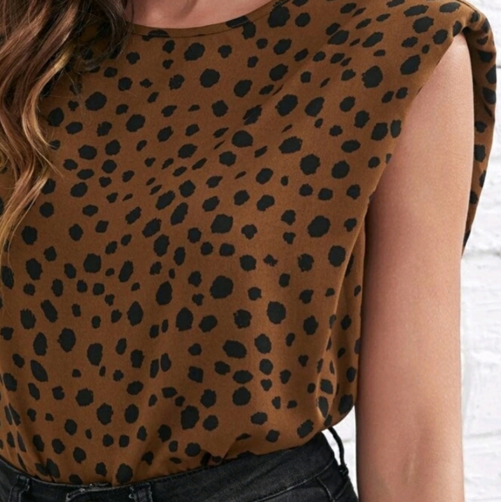 Shein Dalmatian Print Top